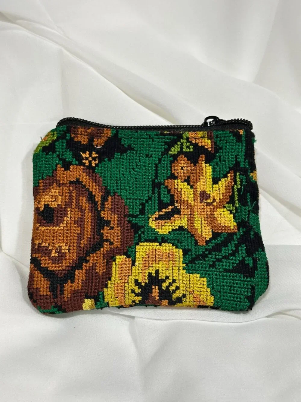 Handcrafted Floral Coin Purse / Mini Cosmetic Pouch | Guatemala